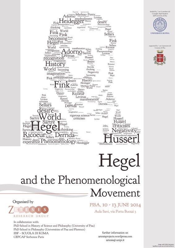 Conference: "Hegel and the Phenomenological Movement" (Pisa, 10th-13th June 2014)