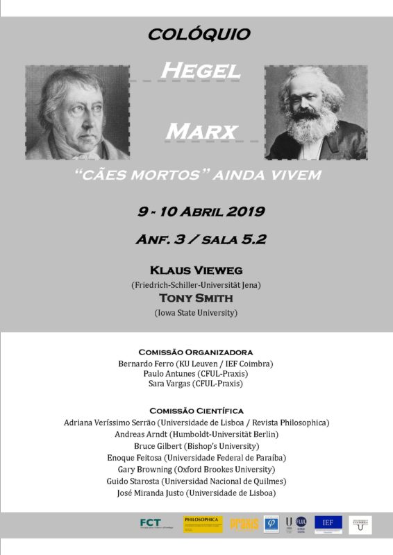 Conference: «Hegel-Marx: "dead dogs" still live» (Lisbon, 9-10 April 2019)