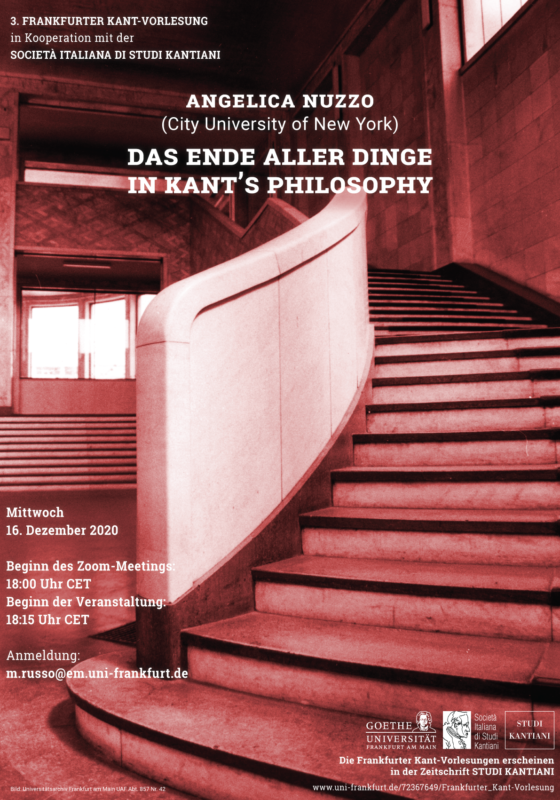 Online Event: 3. Frankfurter Kant-Vorlesung (16 December, 2020)