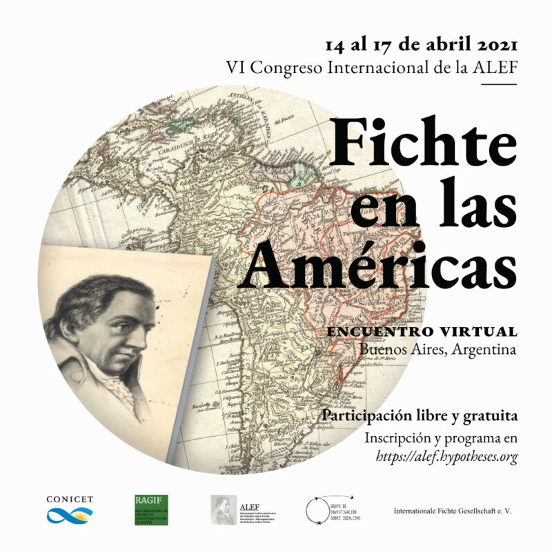 VI CONGRESO INTERNACIONAL DE LA ALEF: "Fichte en las Américas" (14-17 April, 2021)