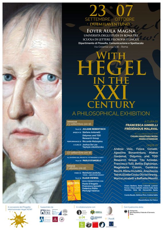 EVENT: "With Hegel in the XXI Century. A Philosophical Exhibition" (Rome, 23 September-07 October 2021)