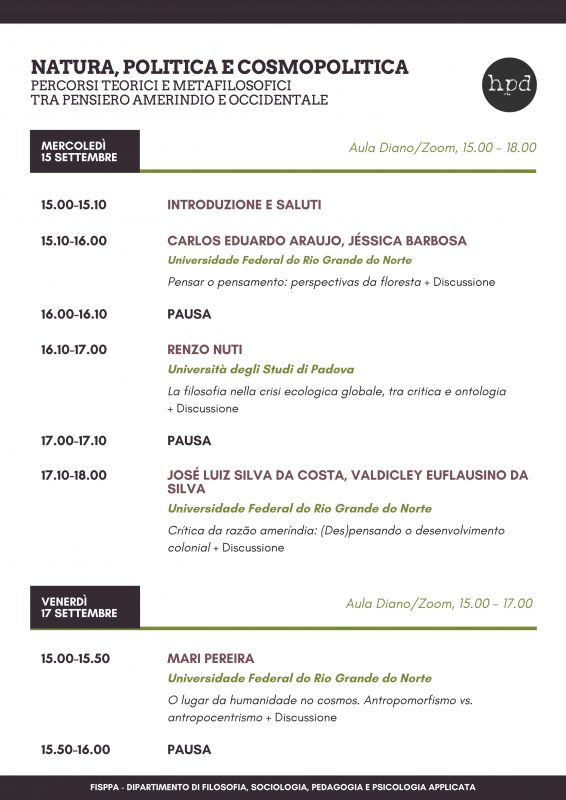 Workshop: Natura, politica e cosmopolitica (Padova-Natal, 15-17-20 settembre 2021) 1