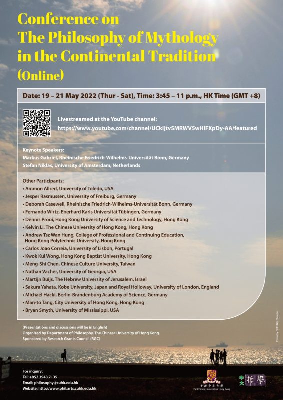 Conference: "The Philosophy of Mythology in the Continental Tradition" (Online, 19-21 May 2022)