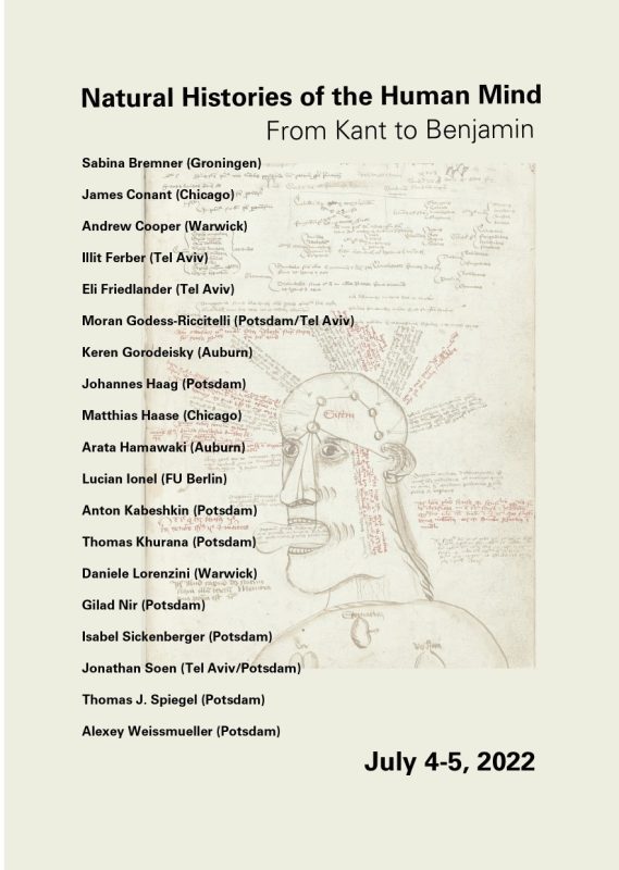 Workshop: Natural Histories of the Human Mind: From Kant to Benjamin (Potsdam, July 4-5, 2022)