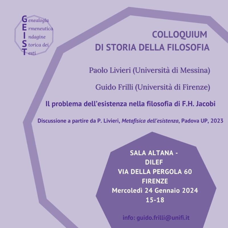 Lecture: Paolo Livieri, "